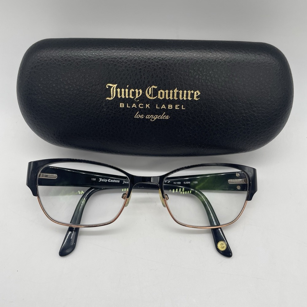 Juicy Couture Frames JU195 0JSM 135 Just Juicy Black Rose Gold Glasses Nose Pads